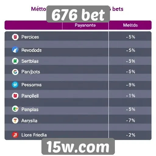 Métodos de pagamento aceitos no site 676 bet