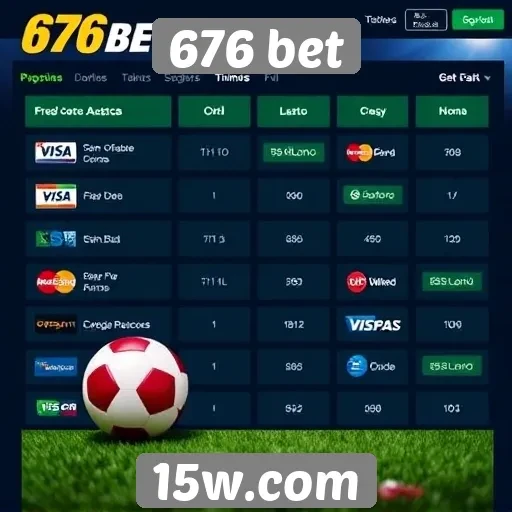 Opções de pagamento disponíveis na 676 bet